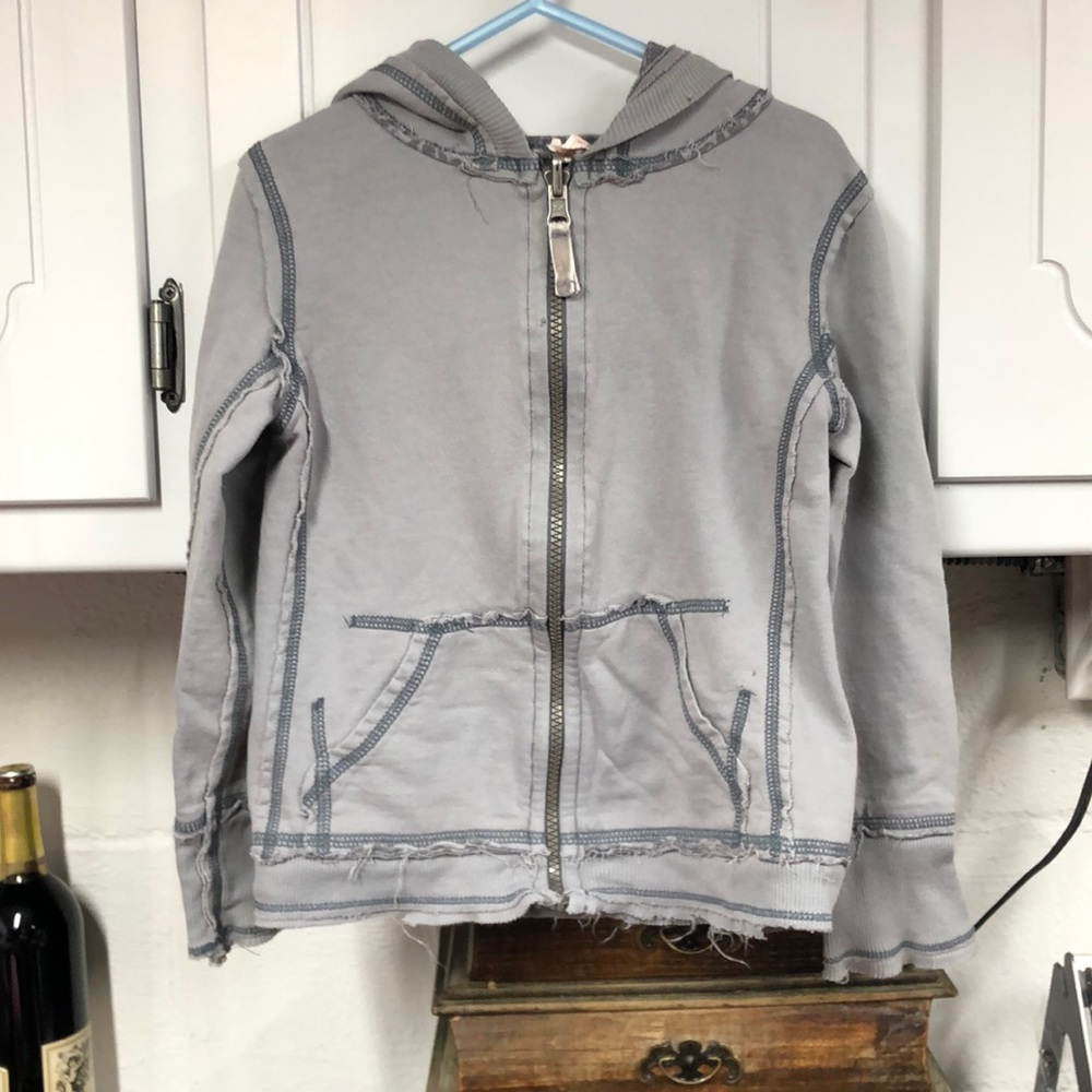Mossimo Supply Co Gray reversible zip up hoodie lightweight‎
